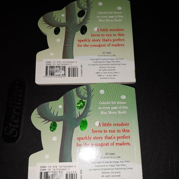 2 New Mini Merry Books Reindeer Run - Picture 2 of 2